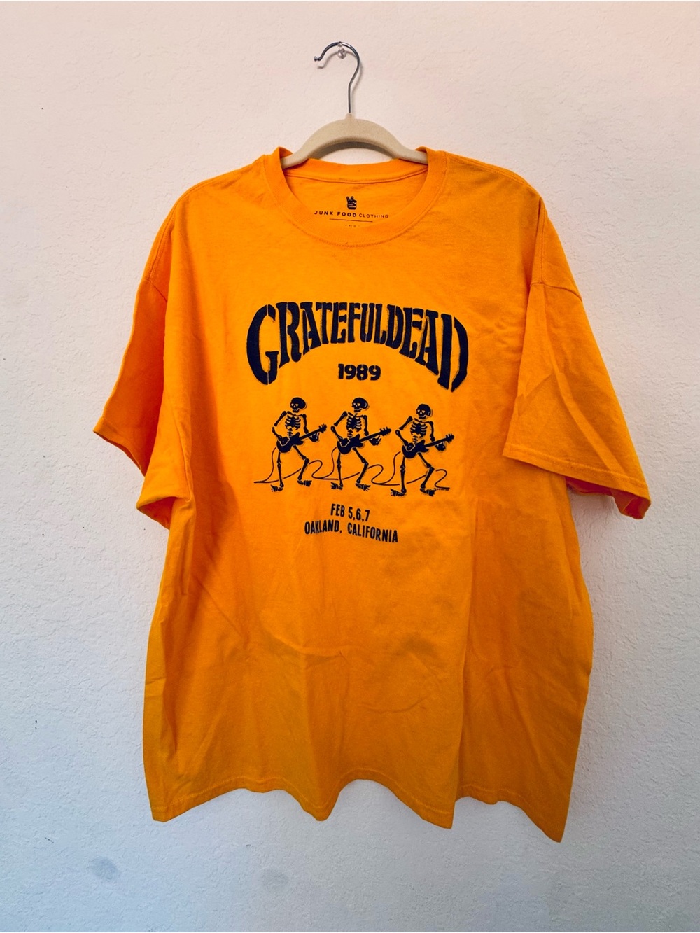 Junk Food Clothing Orange Grateful Dead 1989 Graphic Tee